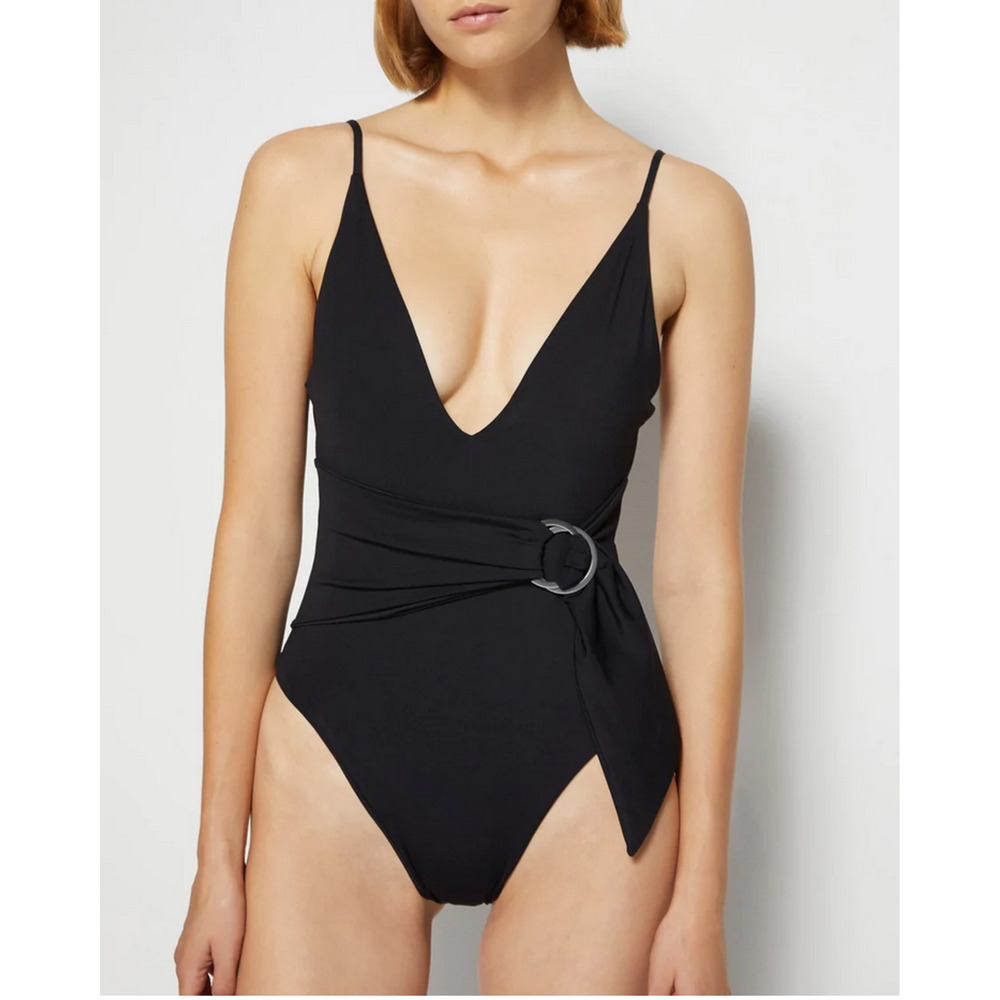 Jonathan Simkhai Niya Tie Waist One Piece Swimsuit Black Size XS